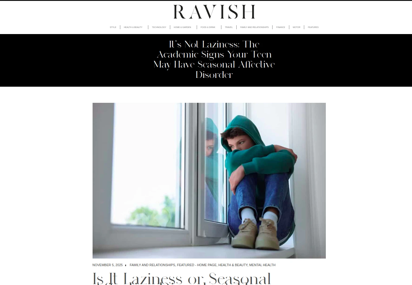 UK Media Highlights TutorsValley’s Insight on Teenage Seasonal Affective Disorder