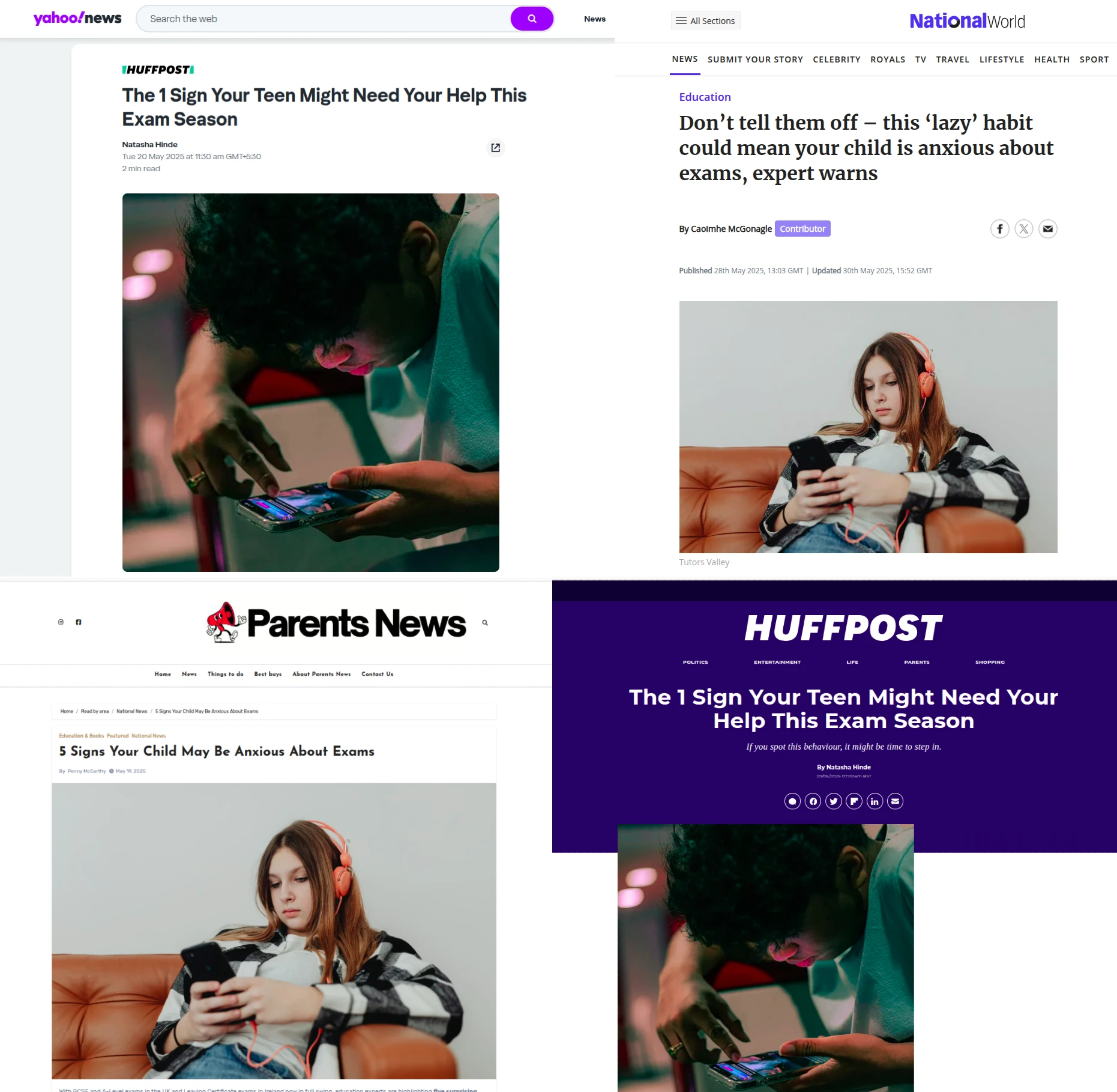 TutorsValley Featured in UK Media for Guidance on Teen Exam Anxiety